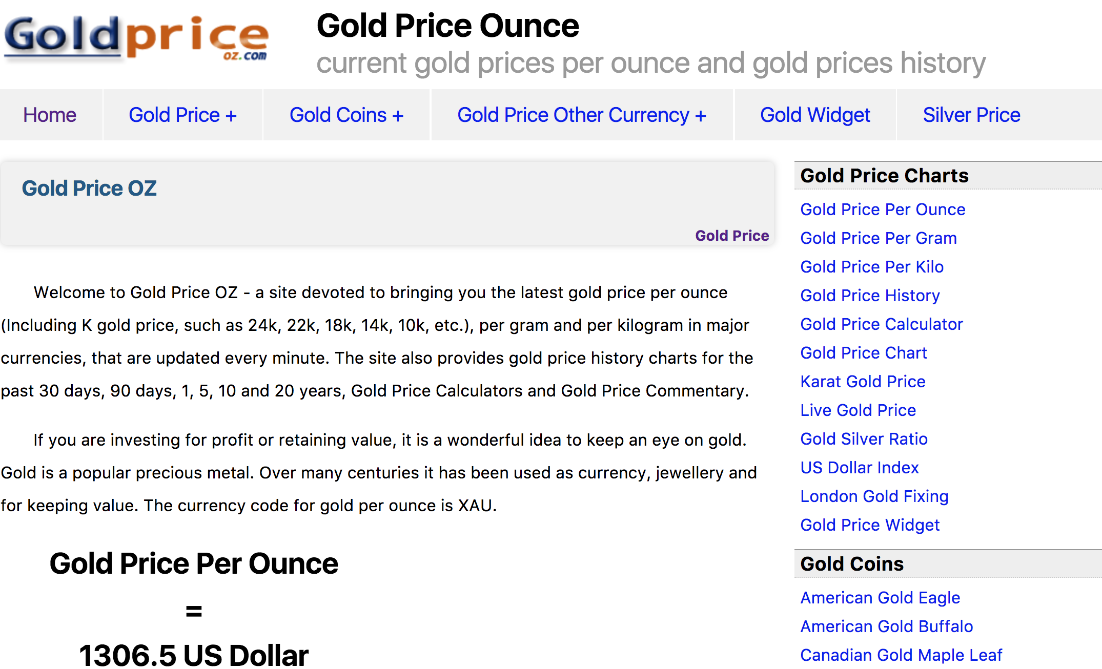 Goldprice site